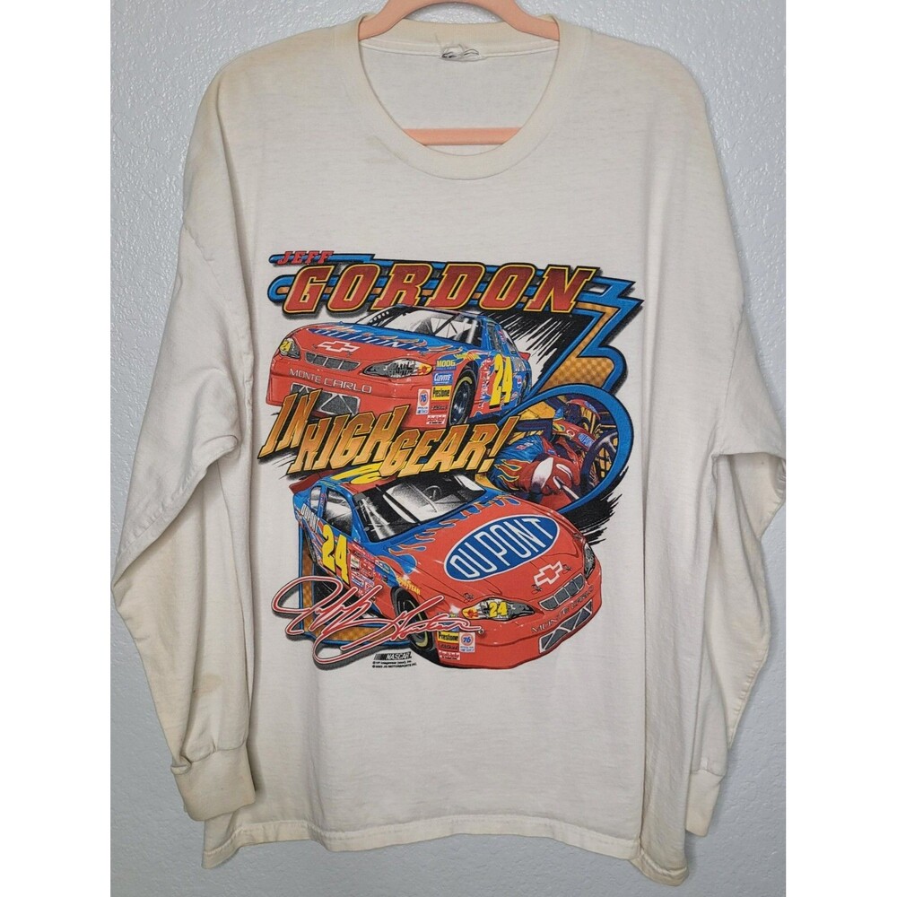2002 Nascar Jeff Gordon In High Gear Long Sleeve‎ Size Large Crew Neck Shirt